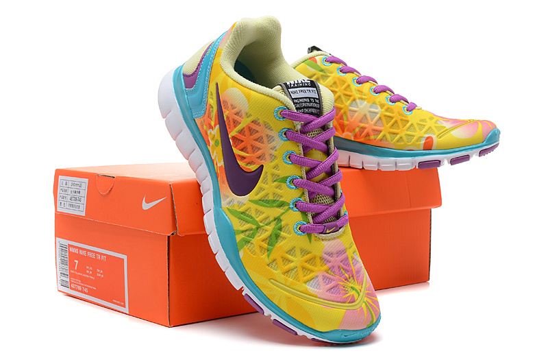 Hot Nike Free Tr Fit Women Shoes Yellow/Chartreuse/Purple